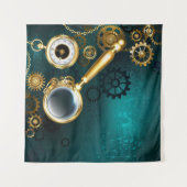 Vergrootglas in Steampunk stijl Wandkleed (Voorkant)