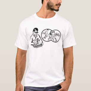 Vergrootglazen Hobbies Retro Illustratie T-shirt