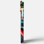 Vergrote pixelspiraal met gehammerde glazen toon Case-Mate iPhone case (Achterkant / Links)