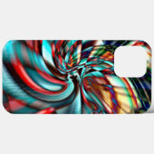 Vergrote pixelspiraal met gehammerde glazen toon Case-Mate iPhone case (Achterkant (horizontaal))