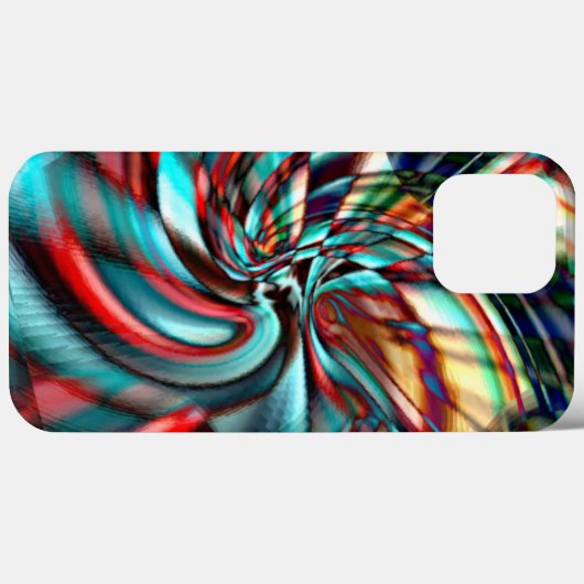 Vergrote pixelspiraal met gehammerde glazen toon Case-Mate iPhone case (Achterkant (horizontaal))