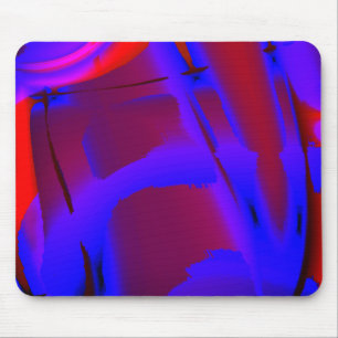 Vergroting digitale verf met blauwdruk op wijn muismat