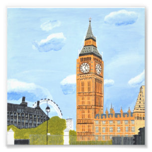 Vergroting foto van Londen Big Ben Afdruk