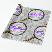 Vergroting van het onderwijs cadeaupapier (Uitgerold)