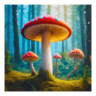 Vergroting van Mellow Mushroom-foto Foto Afdruk