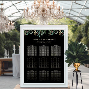 verguld groen zwart Kerstbruiloft Poster