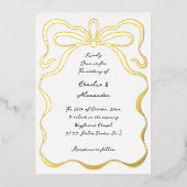 verguld lint folie uitnodiging (Voorkant)