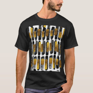 Vergulde Artistry: Zwart & Goud Abstract T-shirt