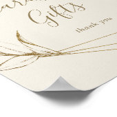 Vergulde Bloem Cream Geometrische Kaarten en Cadea Poster (Hoek)