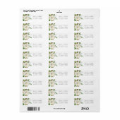 Vergulde bloemen bruiloft retour adres labels (Full Sheet)