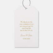 VERGULDE Bloemen Cadeaulabel (Achterkant)