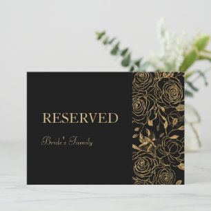 Vergulde Bloemen Gereserveerd Bord