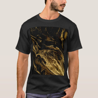 Vergulde Elegantie: Marbling's Splendid Magic T-shirt