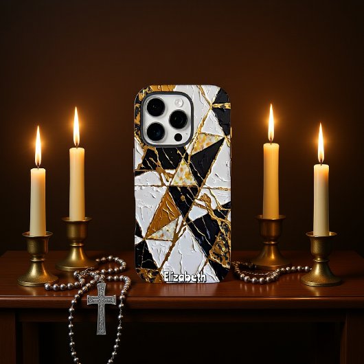 vergulde fragmenten: Abstracte geometrie Case-Mate iPhone Case