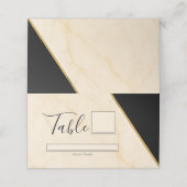 Vergulde geometrie Luxe ivoor & goud marmeren brui (Buitenkant ongevouwen)