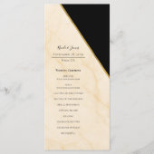 Vergulde geometrie Luxe ivoor & goud marmeren brui Menu (Voorkant)