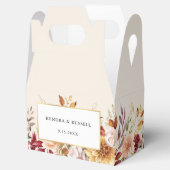 Vergulde Herfst Terracotta Floral Bedankdoosjes (Geopend)