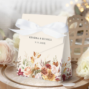Vergulde Herfst Terracotta Floral Bedankdoosjes