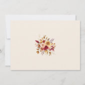 Vergulde Herfst Terracotta Floral Save The Date (Achterkant)