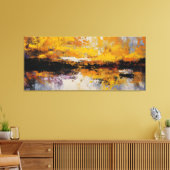 Vergulde Horizon Verdeeld Canvas Afdruk (Insitu (Woonkamer))