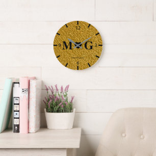 Vergulde Klok met Monogram voor Liefde