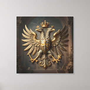 Vergulde Koninklijke Embleem van de Oude Illyrisch Canvas Afdruk