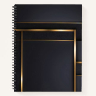 Vergulde Kruisingen — Minimalistische Zwart & Goud Notitieboek