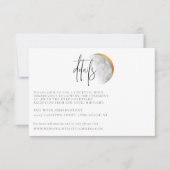 Vergulde maan bruiloft details Kaart (Voorkant)