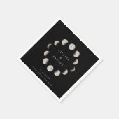 Vergulde maanfasenservetten servet (Hoek)