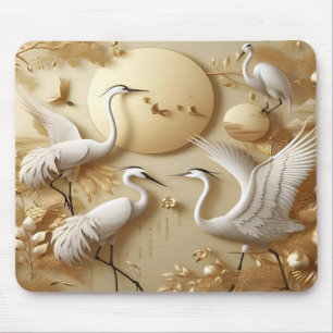 Vergulde Natuur Floral & Avian Elegance Wallpaper Muismat