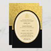 Vergulde Nikah Trouwuitnodiging Chic Islamitisch G Kaart (Voorkant / Achterkant)