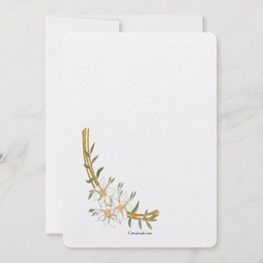 Vergulde Ovale Uitnodiging (Achterkant)