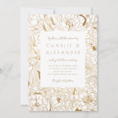 Vergulde pioenrozen witgoud kaart (Voorkant)