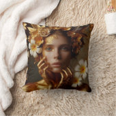 Vergulde Pre-Raphaelite Vrouw 3 Kussen (Deken)