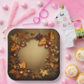 Vergulde schatten van Herfst: kransoogst Papieren Bordje (Feest)