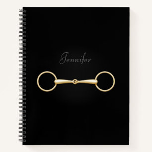Vergulde Snaffle Bit Elegant Gepersonaliseerd Paar Notitieboek