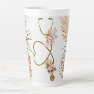Vergulde Stethoscoop - Elegant Doctor Gift Latte Mok