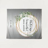 Vergulde tuin: een zilveren en gouden bruids wandt wandkleed (Voorkant (horizontaal))