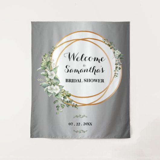 Vergulde tuin: een zilveren en gouden bruids wandt wandkleed (Voorkant)