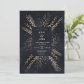 vergulde weide feestdagenkaart (Staand voorkant)