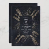 vergulde weide feestdagenkaart (Voorkant / Achterkant)