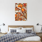 Vergulde wervelingen canvas afdruk (Insitu (Slaapkamer))