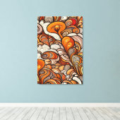 Vergulde wervelingen canvas afdruk (Insitu (Houten vloer))