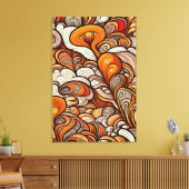 Vergulde wervelingen canvas afdruk (Insitu (Woonkamer))