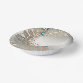 Vergulden Blauwe Stenen Papierkommen Versieren Papieren Kommen (Gebogen)