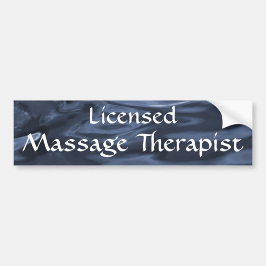 Vergunning gegeven massagetherapie 2 (blauw) bumpersticker (Voorkant)