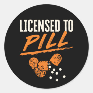 Vergunning verleend aan Pill Pharmacist Pharmacy T Ronde Sticker