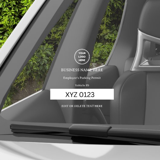 Vergunning voertuig ID aangepaste tekst auto vrach Raamsticker