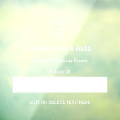 Vergunning voertuig ID aangepaste tekst auto vrach Raamsticker (Vel 3)