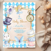 Verhaalboek Alice in Wonderland Baby shower Kaart